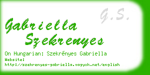 gabriella szekrenyes business card