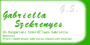 gabriella szekrenyes business card